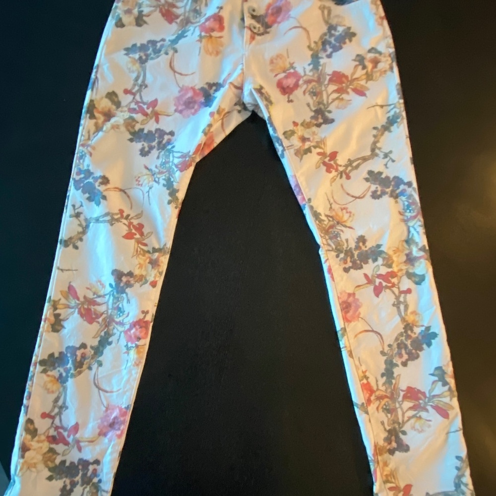 Place Du Jour Floral Cotton/Elastene Jeans